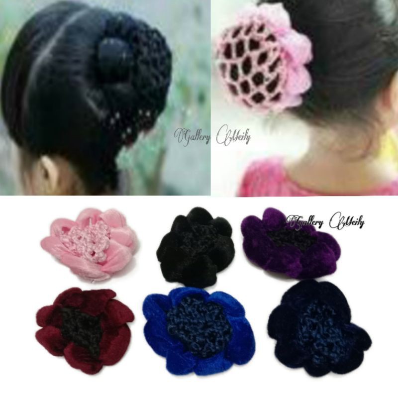 Gallerymeily Cepol Rambut Bludru Anak Harnet Bludru
