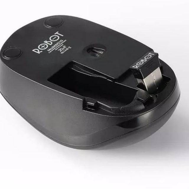 Mouse Wireless Robot M210 By Vivan Garansi Resmi - Hitam Putih