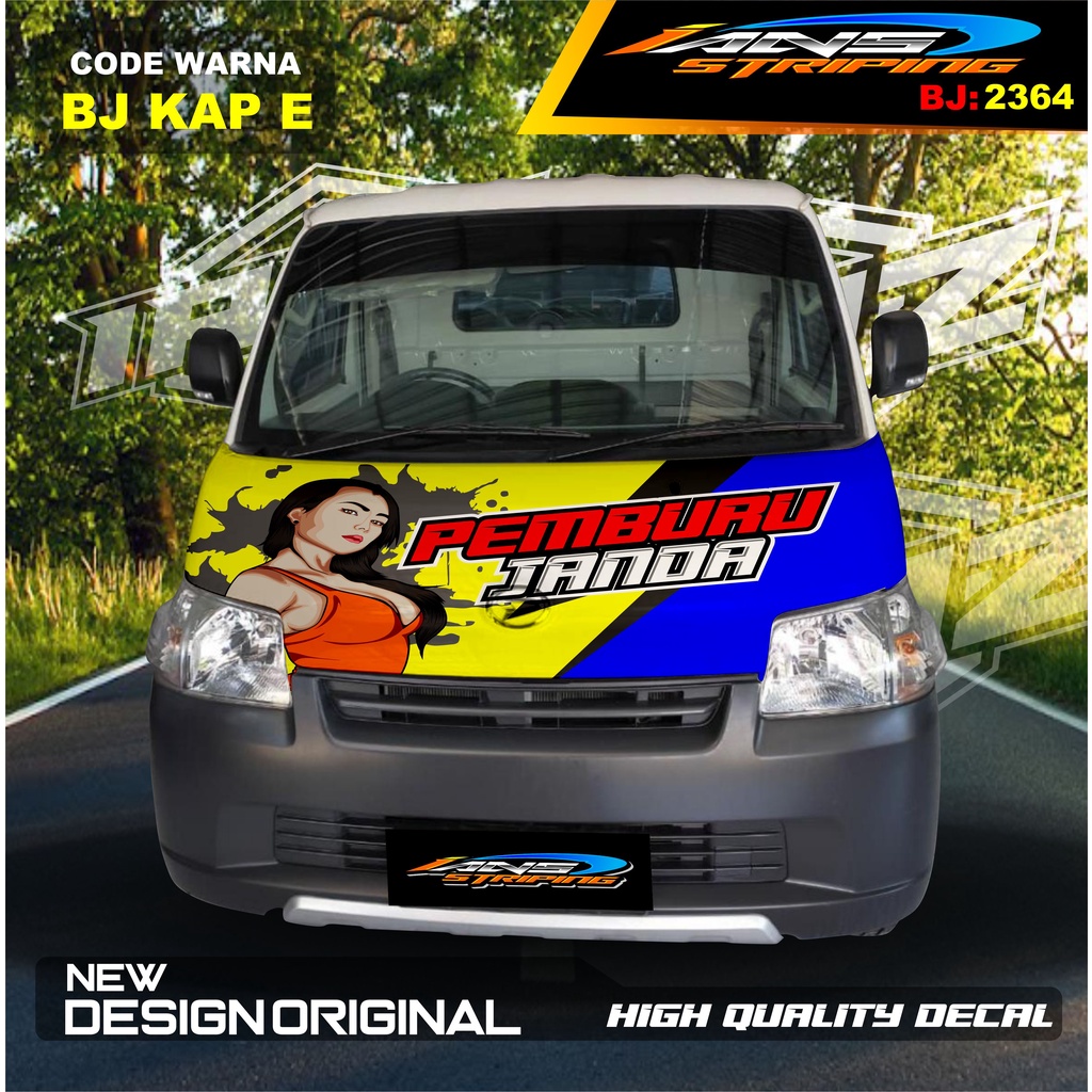 DECAL STICKER KAP KABIN DEPAN MOBIL GRANMAX PICK UP / VARIASI STIKER KABIN DEPAN PICK UP / DECAL STIKER KABIN CARRY PICK UP L300 DLL