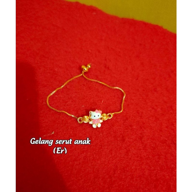 gelang serut anak lapis emas (imutasi)