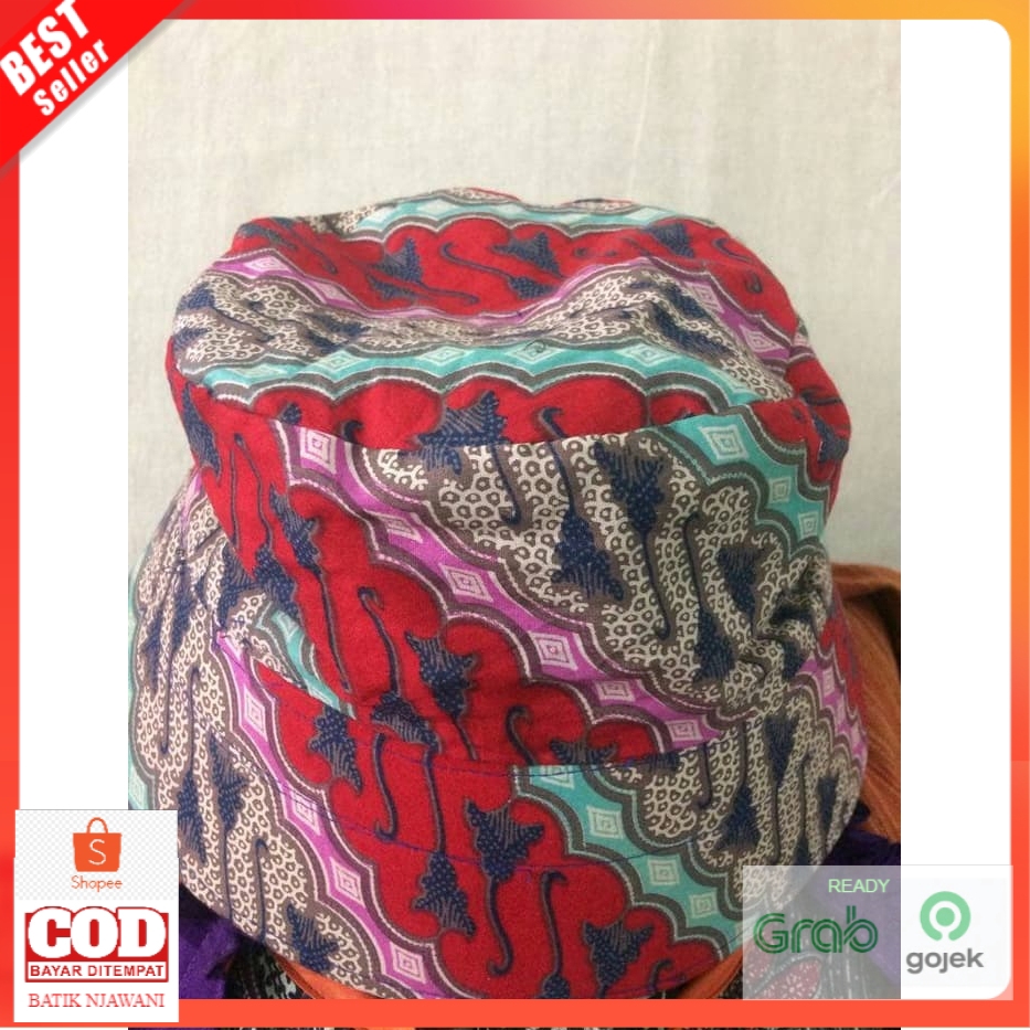 Topi Batik - Hijau Tua