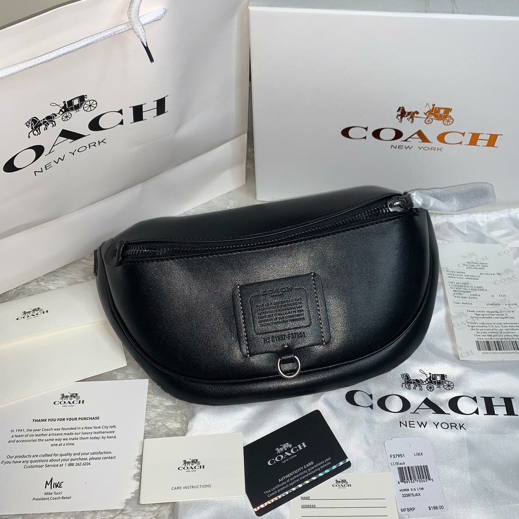 Waistbag Coach Blackbox 100% ORIGINAL / Tas Selempang Kulit Tas Coach Tas Pinggang