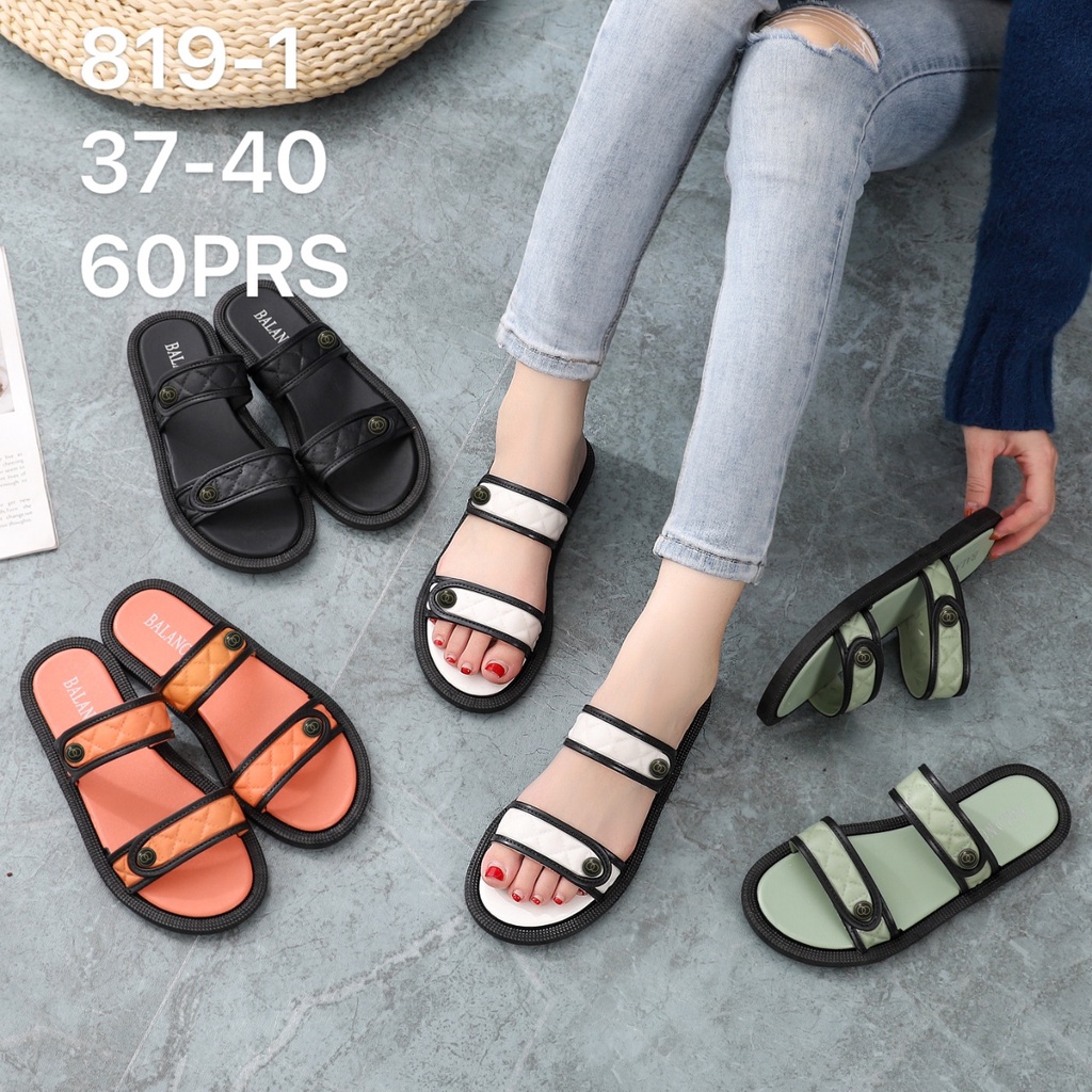 ✨ COD ✔️ SANDAL BALANCE 819 1 SENDAL SLOP WANITA JELLY MOTIF TALI 2 KANCING LOGO OO 100% ORIGINAL NYAMAN AWET SOL ANTI SLIP KUALITAS IMPORT