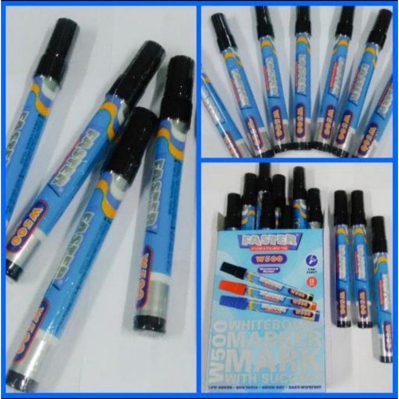 

Spidol Whiteboard Faster W-500 (LOW ODOUR - NON TOXIC - QUICK DRY)