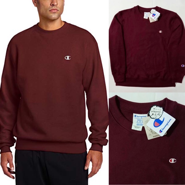 Crewneck Champion Logo Maroon Original