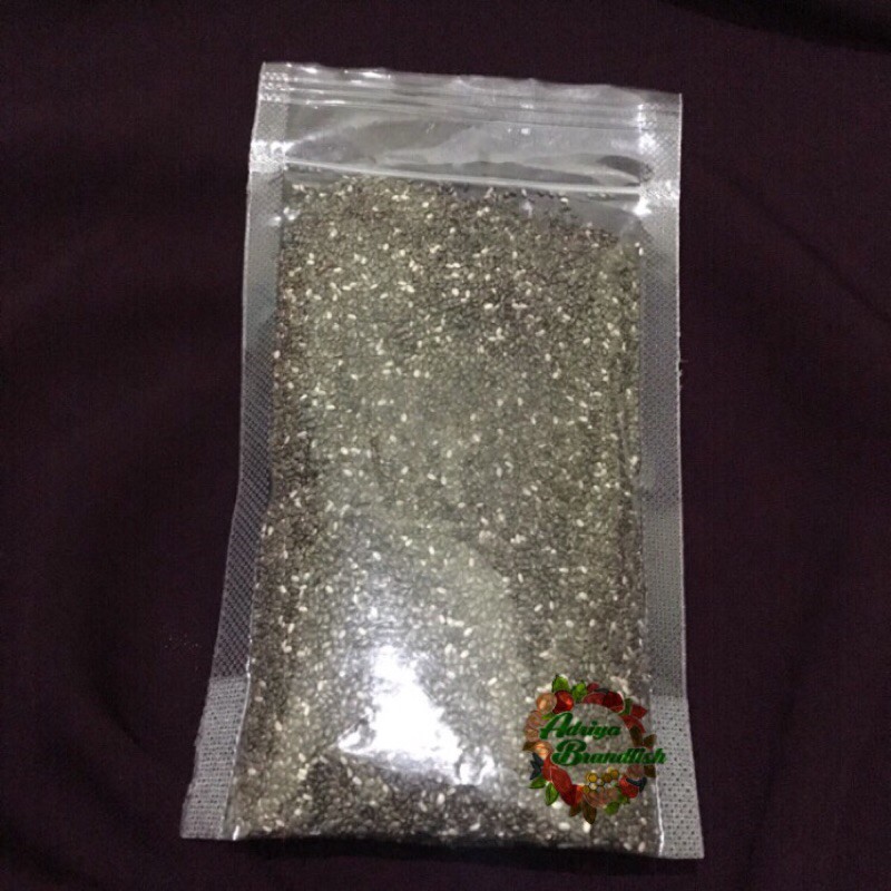 

[BISA COD] Organic Black Chia seeds seed hitam organik 100 gr JSR zaidul