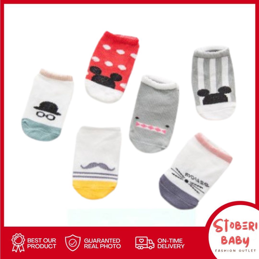 stoberi baby - KAOS KAKI BAYI ANTI SLIP MOTIF LUCU STORY