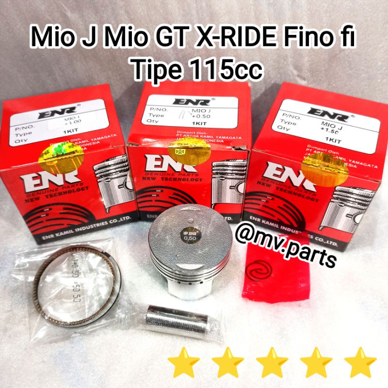 Paket piston Kit Seher 54P Mio J Mio Gt Xride Fino fi Soul GT tipe 115cc Ov Std 50 100 150 200 ENR h