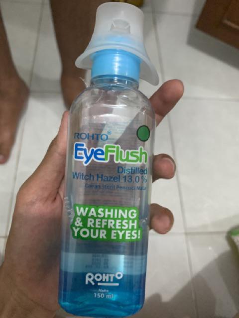 ROHTO EYE FLUSH DITILLED WITCH HAZEL CAIRAN PENCUCI MATA  