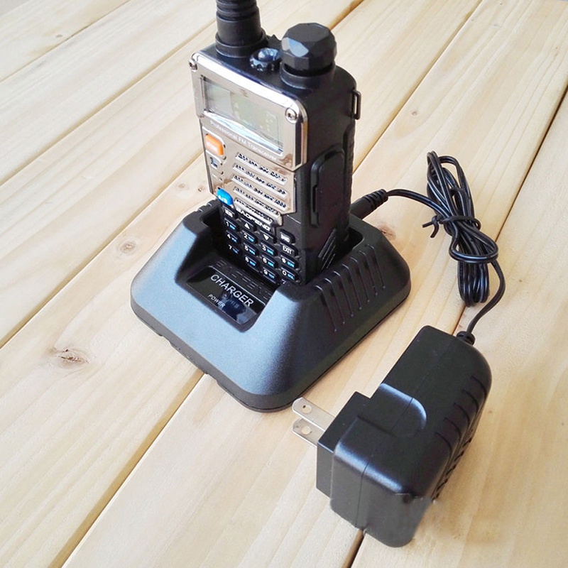 (LUCKID) Charger Walkie Talkie Original Untuk Baofeng UV-5R A / E / Plus TP Two