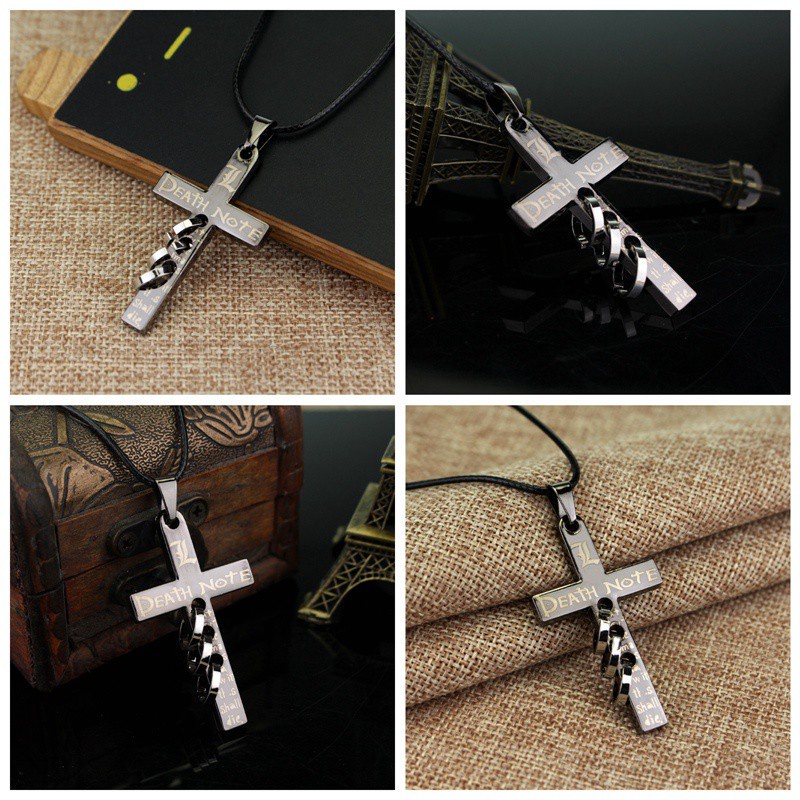 Fancyqube Anime Death Note Cross Pendant Necklace Pendants Ryuuku Necklaces Souvenir Necklace