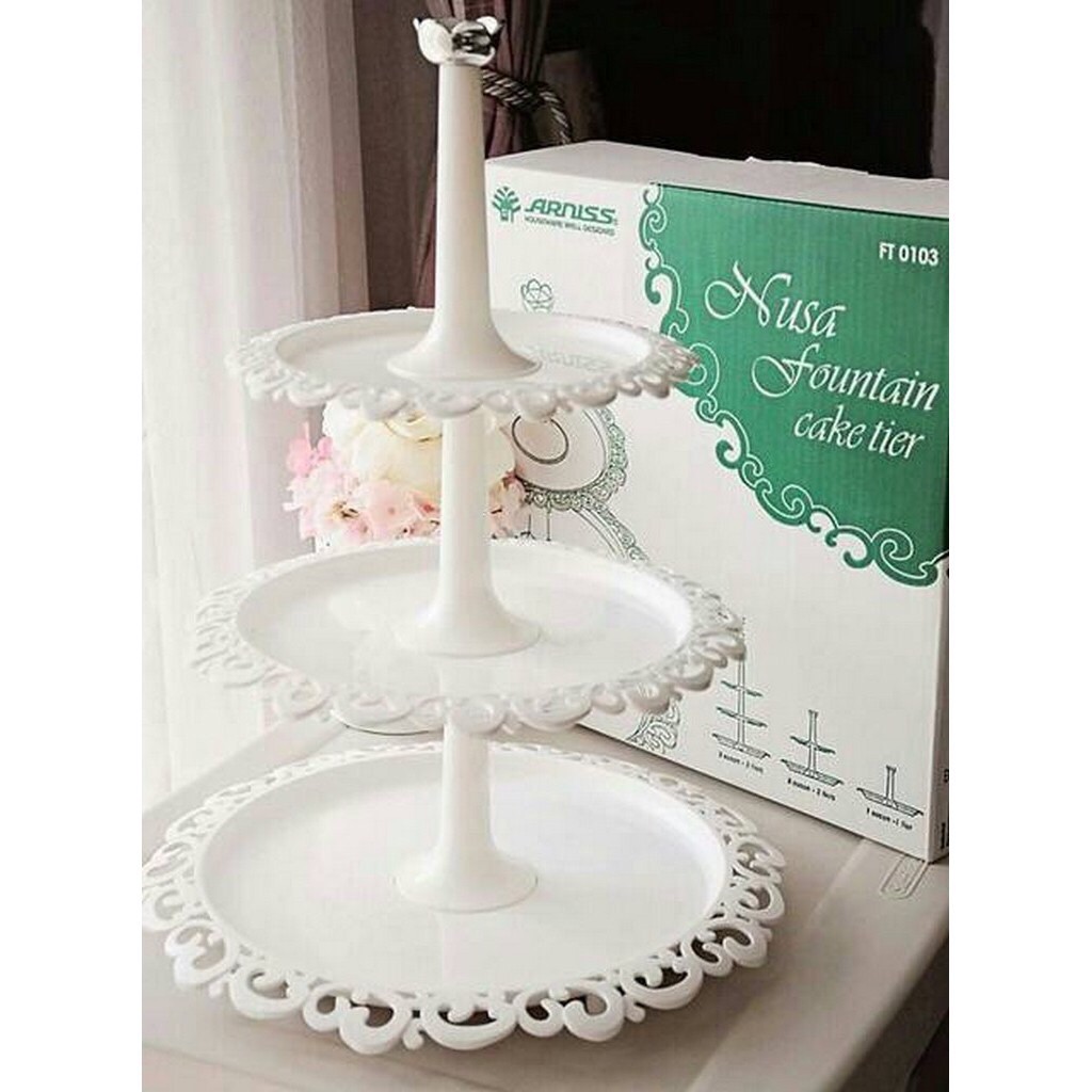 Sale Terlaris Dan Termurah Tier Cake 3 Susun Cake Stand White