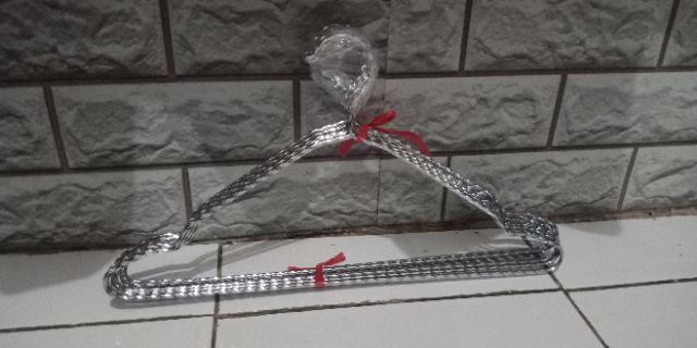 Hanger Gantungan Besi Ulir Chrome Stainless 12 Pcs