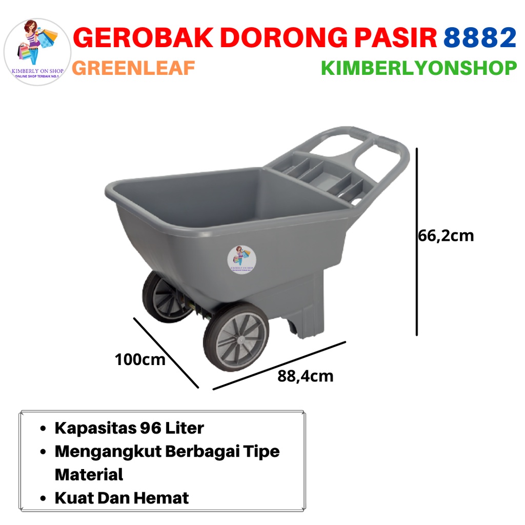 Gerobak Pasir / Gerobak Dorong Bangunan 8882 Green Leaf