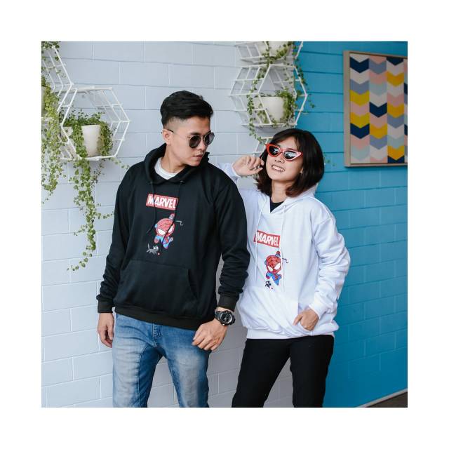 MARVEL SPIDER HOODIE UNISEX - ATASAN KEREN KEKINIAN PREMIUM