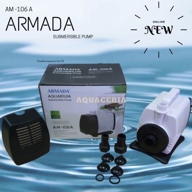Mesin pompa air aquarium&kolam ARMADA AM-106A Mesin pompa celup 5000 L/H cuma 63W