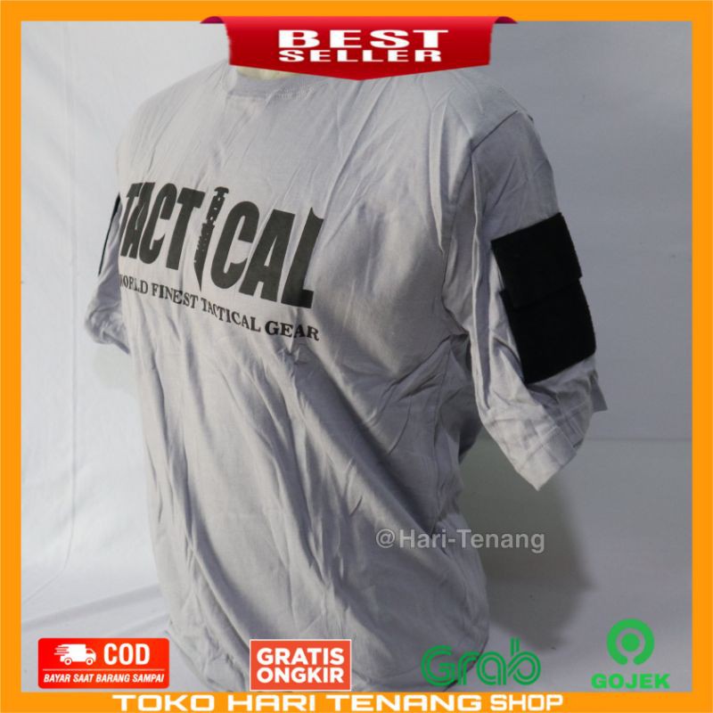 KAOS TACTICAL PENDEK TANGAN ABU - ABU LOCAL