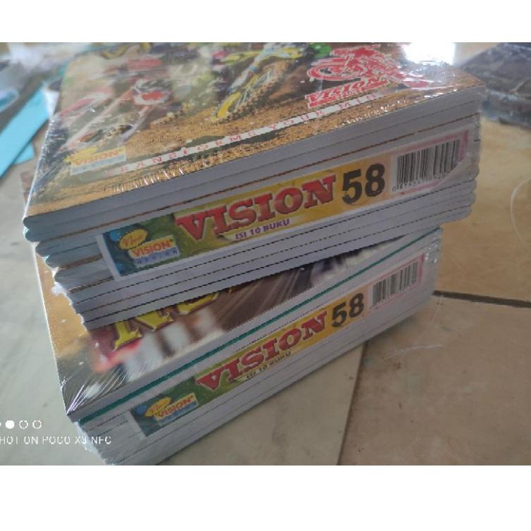 

Harga Bersahabat.. buku vision 58 lembar 1 pak/10 buku