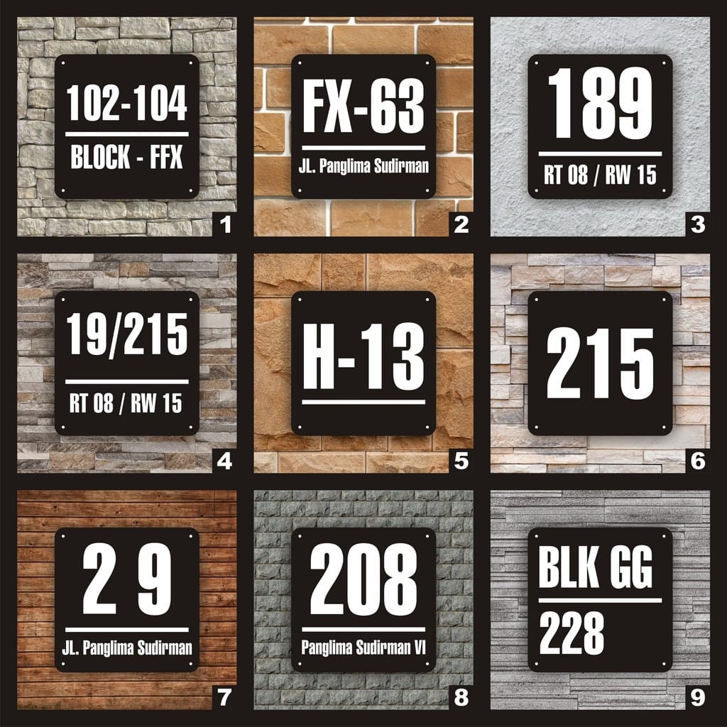 TERHITS !!! NOMOR RUMAH ACRYLIC / PAPAN AKRILIK NOMOR KOST AKRILIK 10cm x 10cm LASER CUTTING