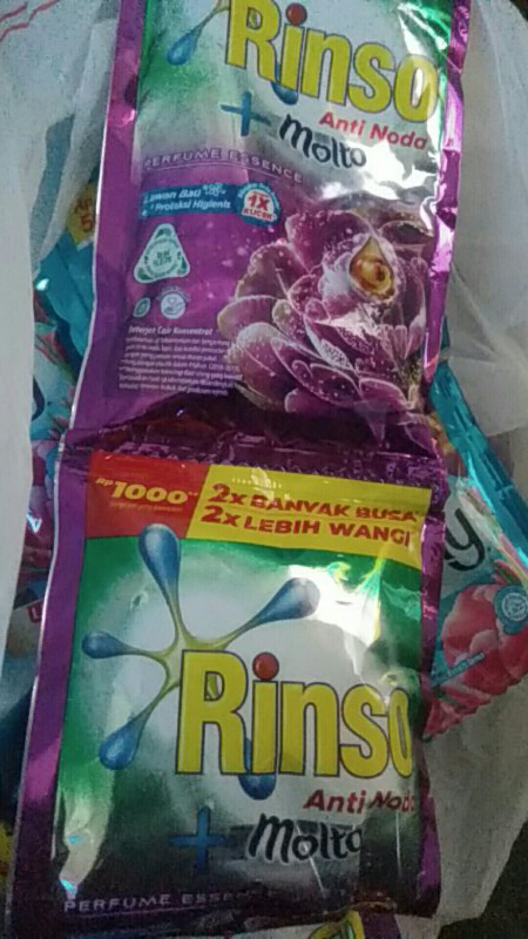 Sabun Cuci Rinso Cair 1 Renceng Isi 6 Pcs X 42 Ml Variasi Rose Fresh | Classic Fresh | Parfume