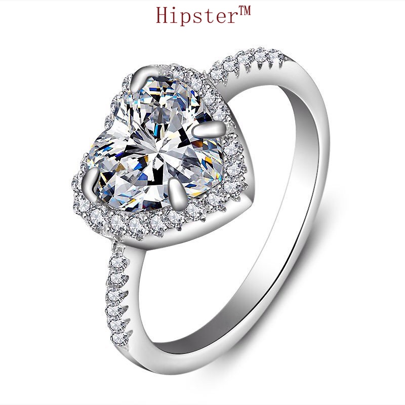 Hot Selling Fashion Classic Inlaid Love Romantic Adjustable Ring