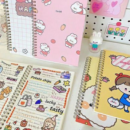 

NOTE BOOK A5 RING MINI MOTIF LUCU | DIARY BOOK ANAK COLORFULL PASTEL | BUKU CATATAN MURAH READY| N01