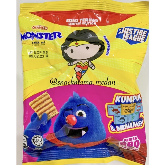 MAMEE MONSTER NOODLE SNACK 25GR BBQ/SPICY/CHICKEN