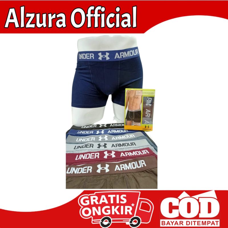 Boxer pria / Celana dalam pria / Sempak Laki / Import / Isi 3 Perbox