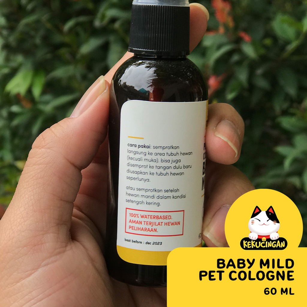 Parfum Kucing Anjing Waterbased Non Alkohol BABY MILD Kekucingan 60 ml