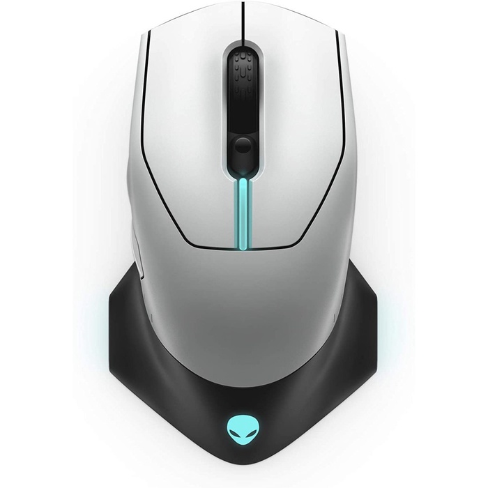 ALIENWARE 610M AW610M WIRED/WIRELESS GAMING MOUSE LUNAR LIGHT SILVER