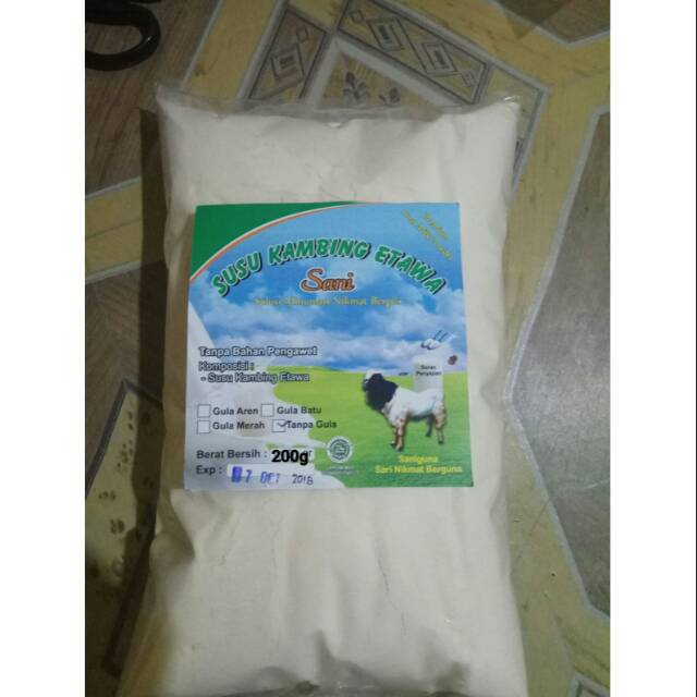 BuBUK SUSU KAMBING ETAWA tanpa gula 200g / murni tanpa gula / pure tanpa gula /murni non sugar etawa milk