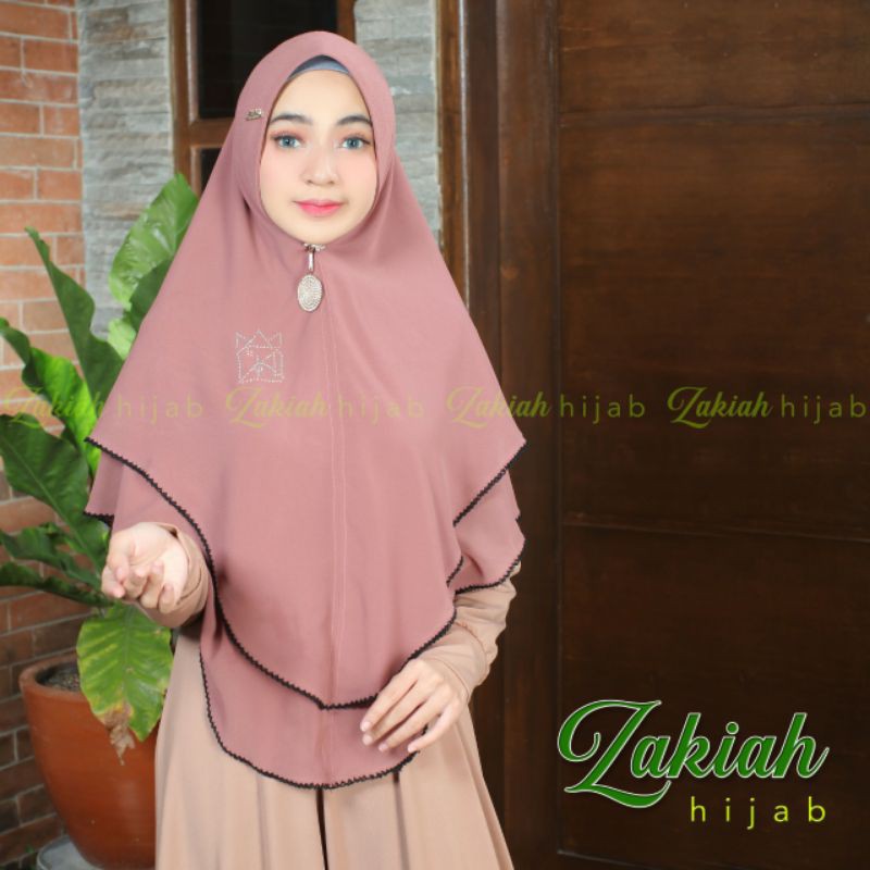 (((ORIGINAL ZAKIAH))) Khimar Ceruty Oval PICOT ZYANA Jumbo