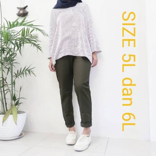 JUMBO BAGGY  PANTS  5L 6L CELANA  KERJA  WANITA PREMIUM 