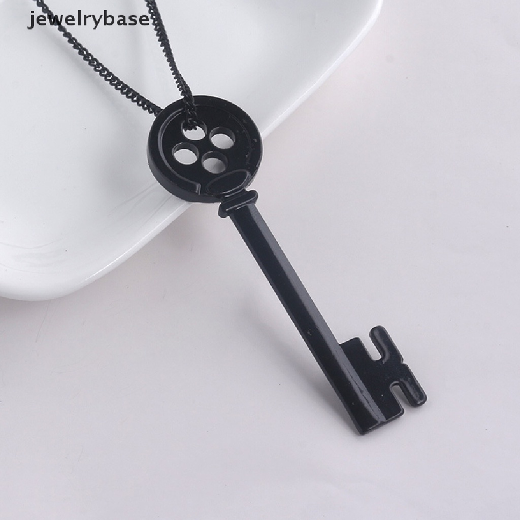 Kalung Desain Kunci Harta Karun Bahan Metal Warna Hitam Untuk Properti Halloween