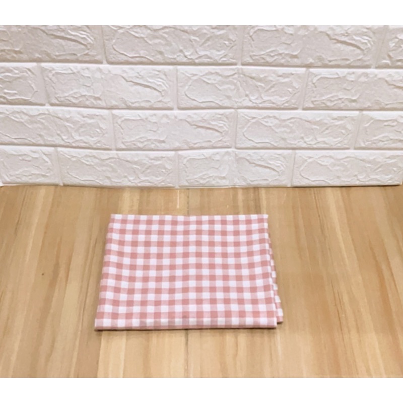 KAIN PIKNIK / KAIN PIKNIK DUSTY PINK / KAIN AESTHETIC / KAIN KOTAK DUSTY PINK / TIKAR/ TIRAI/ TAPLAK