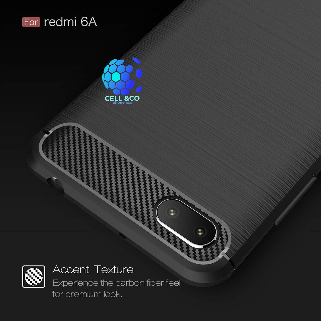 CASE CARBON XIAOMI REDMI 6A casing hp silikon softcase case premium carbon cover