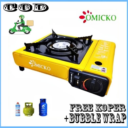 Kompor Gas portable Omicko 2IN1 Kompor Camping 1 tungku Murah GaraNsi Resmi MANTAP