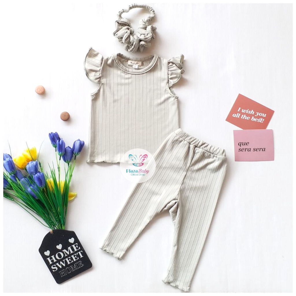 Plazababyku MX ONESIE setelan bayi motif bunga yang lucu free headband scrunchie