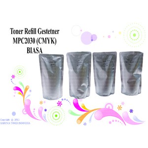 Toner Refill Gestetner MPC2030 (Cyan@1bag,Magenta@1bag,Yellow@1bag,Black@1bag) Kemasan 500gram/warna