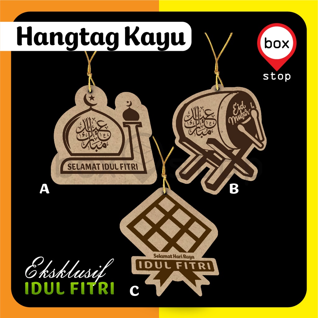 

Hangtag Kayu - Hang Tag Hampers - Aksesoris Idul Fitri - Ramadhan -1A