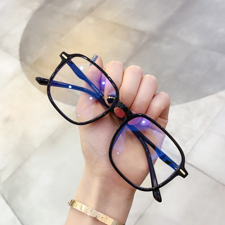 ✅Grosir Jam Senen - Kacamata Fashion Transparan Anti Radiasi Petak Unisex Sunglasses Lensa Transparan Import