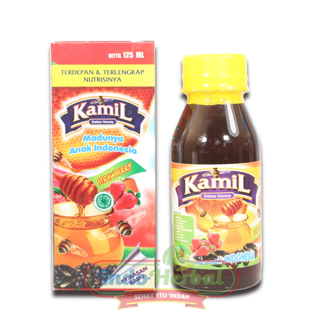 Madu Anak Kamil Rasa Strawberry Isi 125ml - Dates Honey Nutrisinya Terlengkap