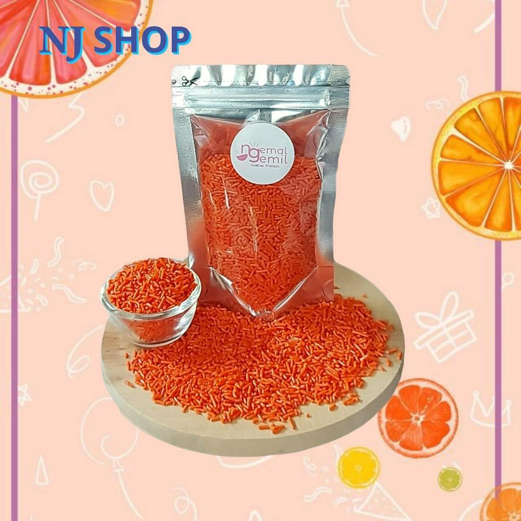 

[Coklat Original] - Meses Pouch Orange Meses Butiran Coklat Sprinkle Topping Donut Kue Bolu Kualitas Premium