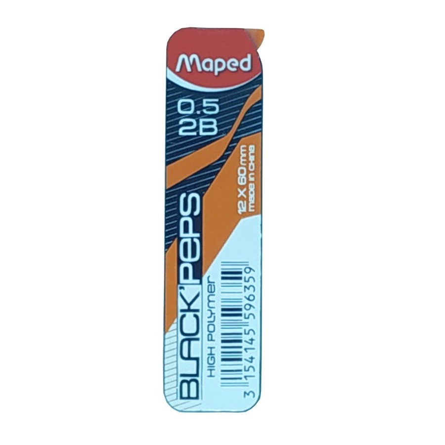 

Maped Pencil Lead Isi Pensil Mekanik 2B 0.5 mm x12 - Box