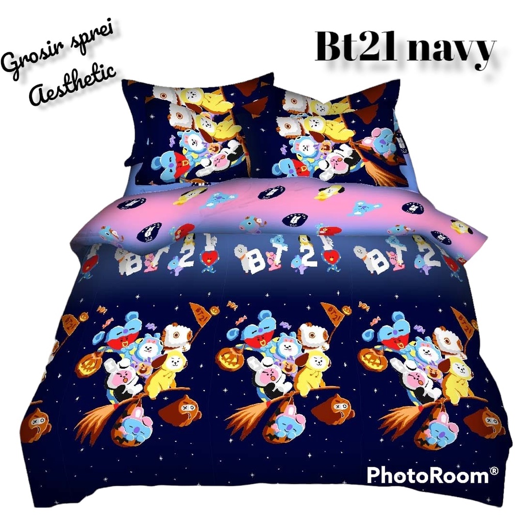 PROMO MURAH SPREI KARAKTER HELLO KITTY BTS KOREA DORAEMON BERIKUT SARUNG BANTAL &amp; SARUNG GULING 160X200 180X200