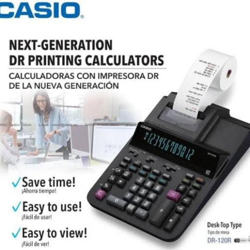 

CASIO KALKULATOR PRINT DR 120 R PRINTING CALCULATOR