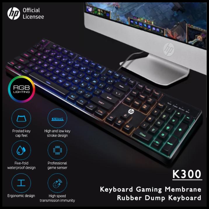 Keyboard Gaming / Gaming Keyboard Hp K300 - Rgb Membrane Keyboard Usb