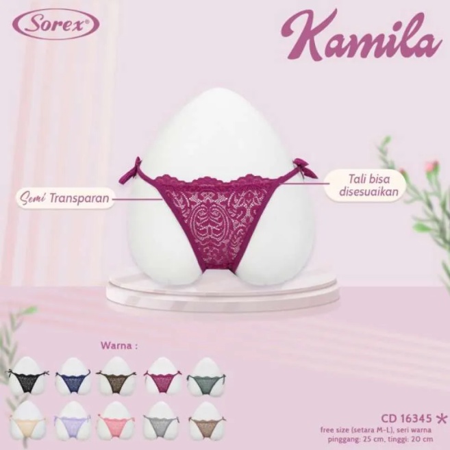 Celana Dalam G-string Wanita Semi Transparan Tali Samping Motif Floral Model Elegan Terbaru