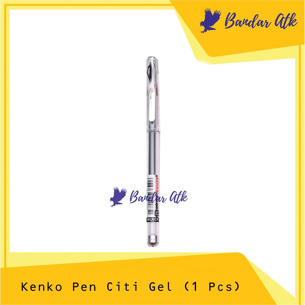 

Pen / Pulpen / Ball point KENKO Citi Gel 0.5mm Gel Pen Hitam [1 PCS]