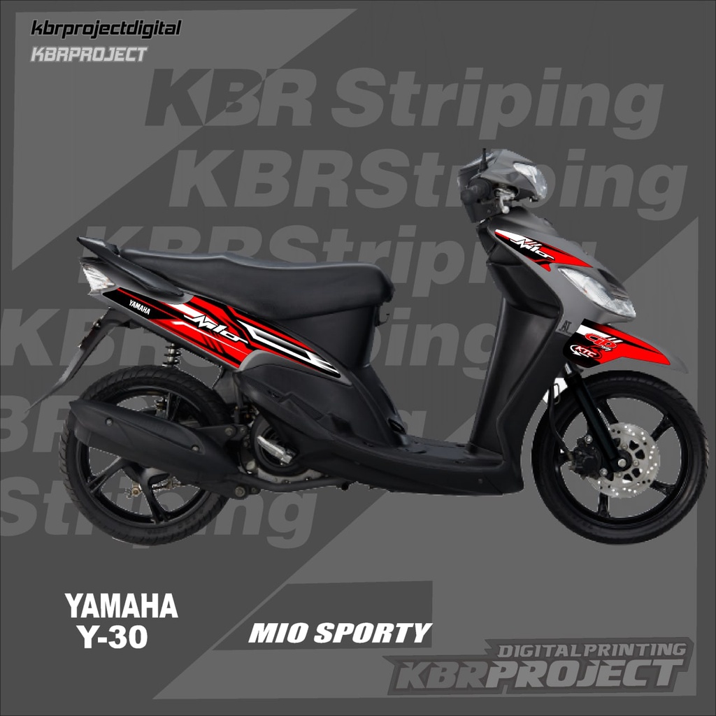 [COD] Stiker MIO striping MIO SPORTY motor YAMAHA stiker variasi Racing Y-30 HOLOGRAM TRANSPARAN